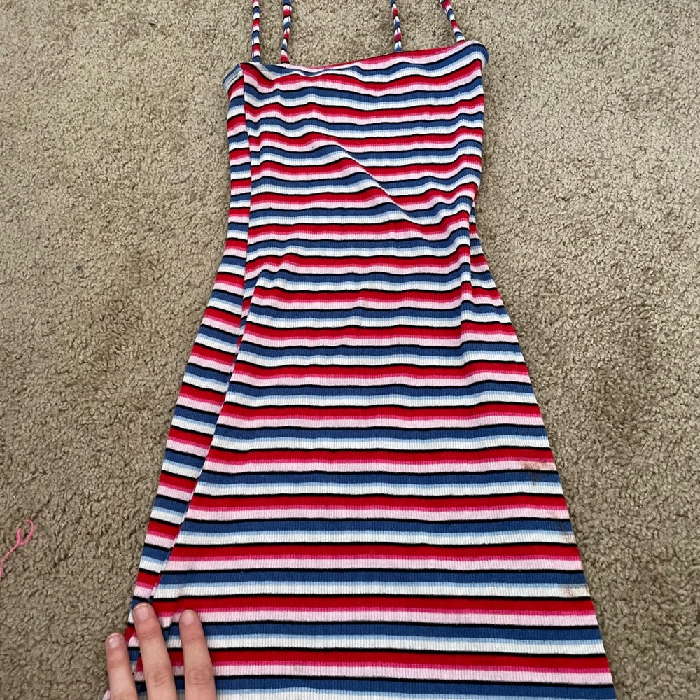 Red white and blue bodycon dress